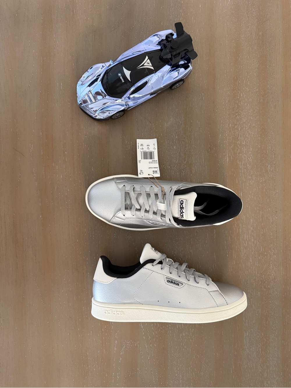 adidas women's  Silver Low-Top Sneakers - Classic Court Style